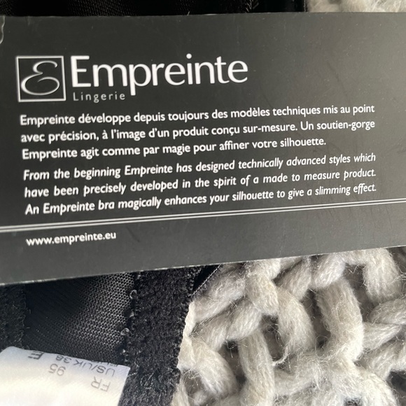Empreinte Lingerie Bra US 38E Black Lace NWT - Picture 5 of 5